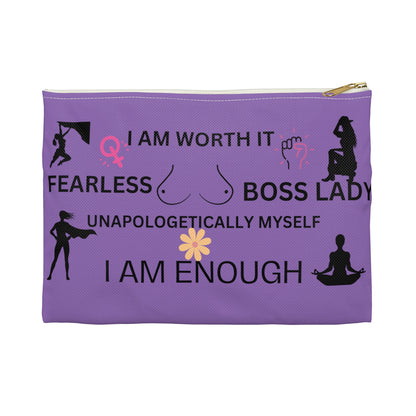 "I Am Worth It" Accessory Pouch